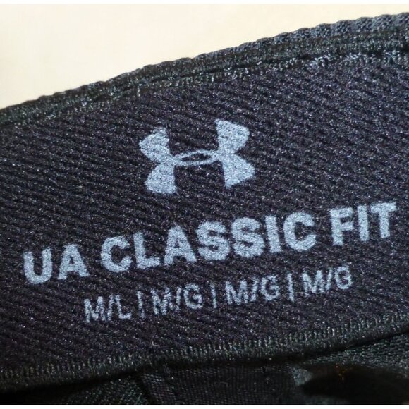 Under Armour Black Baseball Cap With American Flag Logo & Embroidered Red Text M - Picture 6 of 10